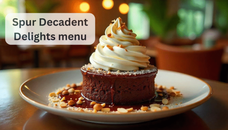 Spur menu Decadent Delights